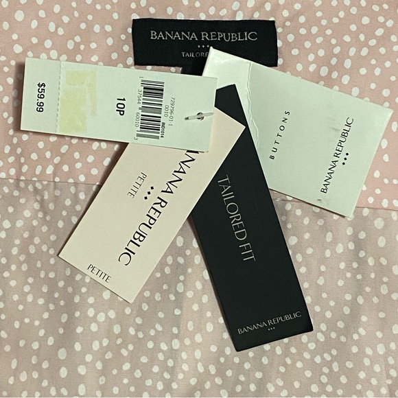 Banana Republic Tailored Fit Pink Sleevless Button Up Shirt Women Size 10P - Picture 5 of 8